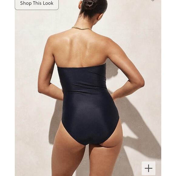 NWT J. Crew Ruched Bandeau One-Piece 4 - Picture 2 of 9